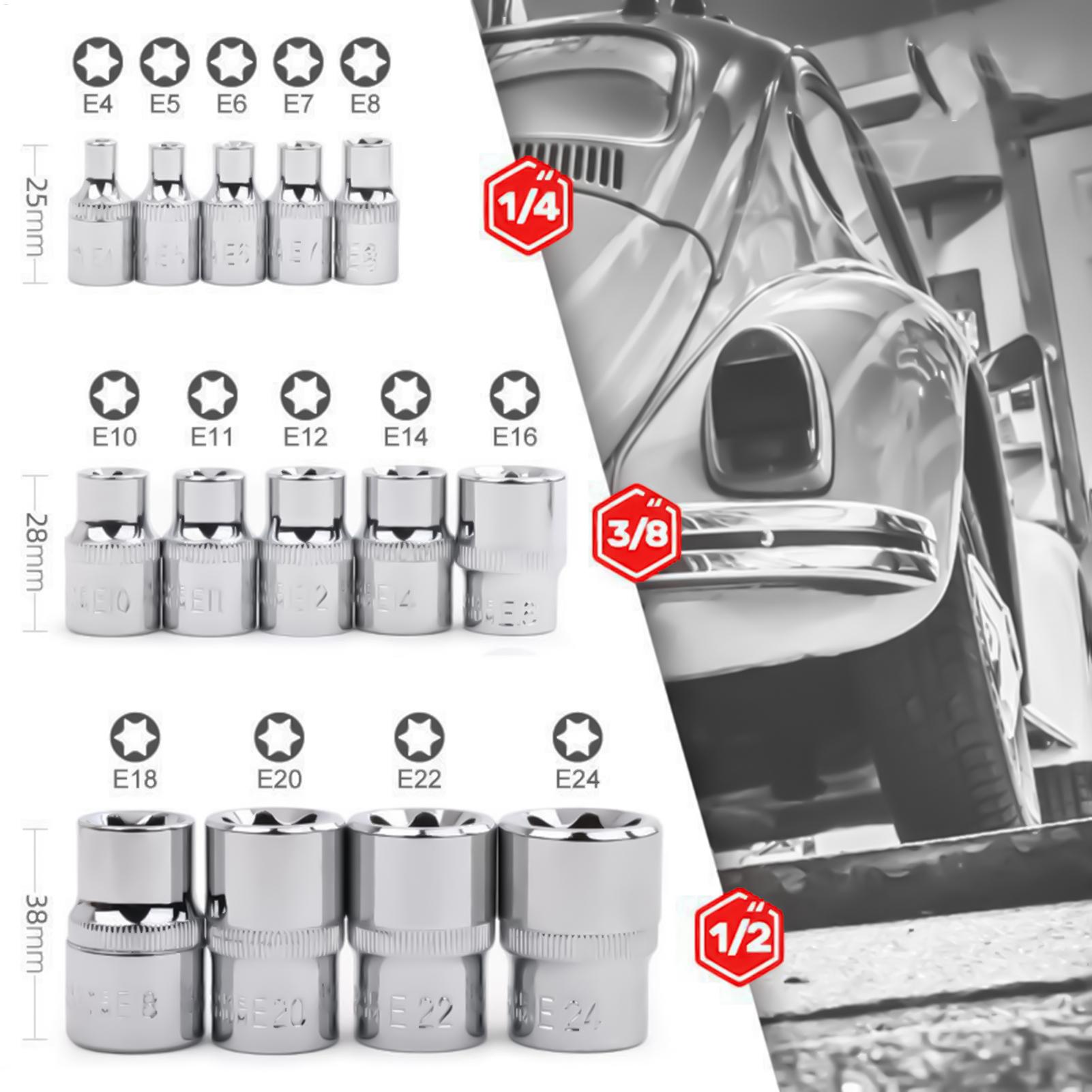 Tool Set - Jeu de douilles portable, robuste et