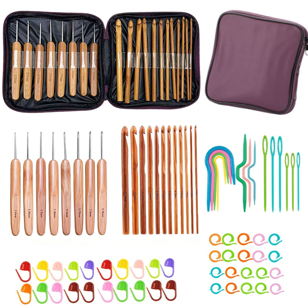 Tool Bag - Ensemble de 74 crochets en bambou