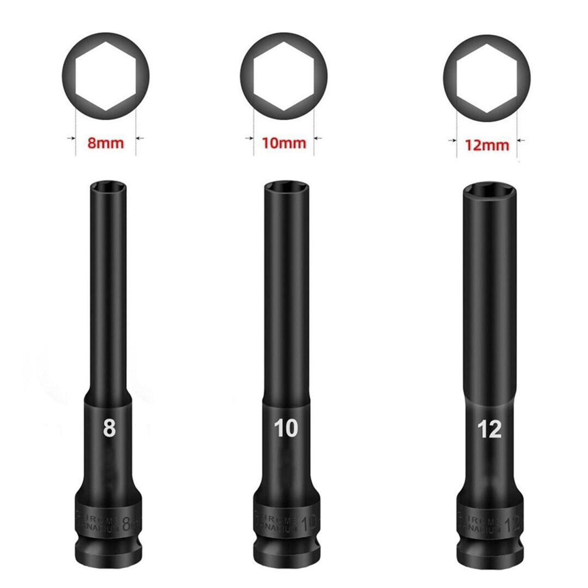 A002 3 pièces 1/2 clé à chocs  - Socket Wrench avis et prix
